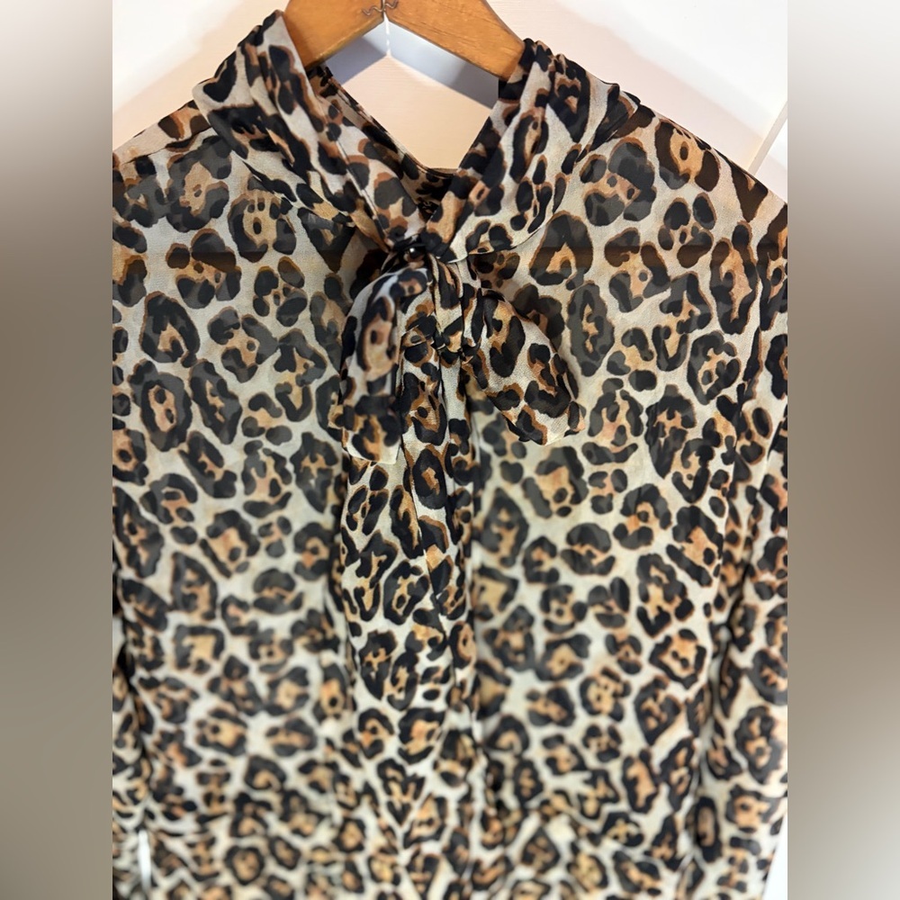 Ronny Kobo Carlotta Dress Size XL NWT Leopard Print Long Sleeve Dress - Picture 10 of 12
